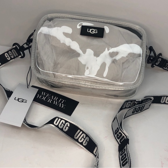 UGG Black and Clear Janey II Transparent Crossbody Belt-bag Clutch - Picture 11 of 11